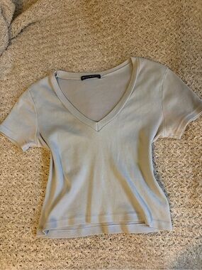Brandy Melville Soft Blue V-neck tee